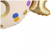 dekoracja na 3 urodziny balon foliowy cukierek do girland kremowo zloty 30 shp