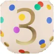 dekoracja na 3 urodziny balon foliowy cukierek do girland kremowo zloty 30 shp
