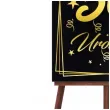 dekoracja na 30 urodziny drewniana tablica powitalna glamour zloto czarna powitanie gosci