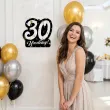 dekoracja na 30 urodziny duza liczba znak napis do przyklejenia glamour birthday 43 5x45 cm