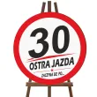 dekoracja na 30 urodziny kierowcy tablica powitalna traffic ostra jazda zaczyna sie po 30