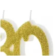 dekoracja na 30 urodziny swieczka na tort liczba 30 zloty partydeco 8 5 cm