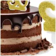 dekoracja na 30 urodziny swieczka na tort liczba 30 zloty partydeco 8 5 cm