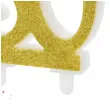 dekoracja na 30 urodziny swieczka na tort liczba 30 zloty partydeco 8 5 cm