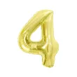 dekoracja na 4 14 24 40 45 urodziny balon foliowy cyfra 4 zloty ciemny duzy 33 dgt