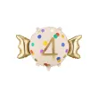 dekoracja na 4 urodziny balon foliowy cukierek do girland kremowo zloty 30 shp