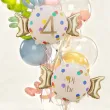 dekoracja na 4 urodziny balon foliowy cukierek do girland kremowo zloty 30 shp