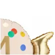 dekoracja na 4 urodziny balon foliowy cukierek do girland kremowo zloty 30 shp