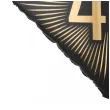 dekoracja na 40 urodziny balon foliowy glamour czarno zloty matowy do girland 20 sqr