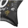 dekoracja na 40 urodziny balon foliowy gwiazda glamour czarny 18 str