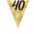dekoracja na 40 urodziny baner flagi fajerwerki zloto kremowe 3 6 m