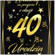 dekoracja na 40 urodziny drewniana tablica powitalna glamour zloto czarna powitanie gosci