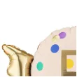 dekoracja na 5 urodziny balon foliowy cukierek do girland kremowo zloty 30 shp