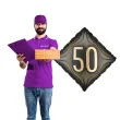 dekoracja na 50 urodziny balon foliowy glamour czarno zloty matowy do girland 20 sqr