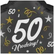 dekoracja na 50 urodziny balon foliowy gwiazda glamour czarny 18 str