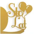 dekoracja na 50 urodziny topper papierowy liczba 50 sto lat zloty 17 cm
