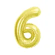 dekoracja na 6 16 60 65 urodziny balon foliowy cyfra 6 zloty ciemny duzy 33 dgt