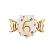 dekoracja na 6 urodziny balon foliowy cukierek do girland kremowo zloty 30 shp