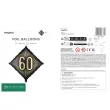 dekoracja na 60 urodziny balon foliowy glamour czarno zloty matowy do girland 20 sqr