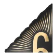 dekoracja na 60 urodziny balon foliowy glamour czarno zloty matowy do girland 20 sqr