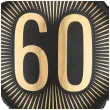dekoracja na 60 urodziny balon foliowy glamour czarno zloty matowy do girland 20 sqr