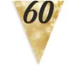 dekoracja na 60 urodziny baner flagi liczba 60 fajerwerki zloto kremowe 3 6 m