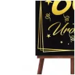 dekoracja na 60 urodziny drewniana tablica powitalna glamour zloto czarna powitanie gosci