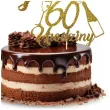 dekoracja na 60 urodziny topper papierowy szampanskie urodziny zloty brokat 15 x 19 cm