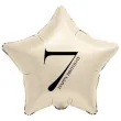 dekoracja na 7 17 27 37 47 57 67 70 75 urodziny balon foliowy gwiazda cyfra 7 kremowy 18 dgt
