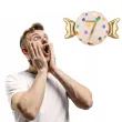 dekoracja na 7 urodziny balon foliowy cukierek do girland kremowo zloty 30 shp