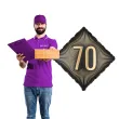 dekoracja na 70 urodziny balon foliowy glamour czarno zloty matowy do girland 20 sqr