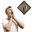 dekoracja na 70 urodziny balon foliowy glamour czarno zloty matowy do girland 20 sqr