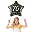 dekoracja na 70 urodziny balon foliowy gwiazda glamour czarny 18 str