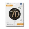 dekoracja na 70 urodziny balon foliowy liczba 70 gwiazdki czarny do girland glamour 18 rnd