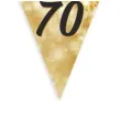 dekoracja na 70 urodziny baner flagi liczba 70 fajerwerki zloto kremowe 3 6 m