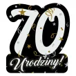 dekoracja na 70 urodziny duza liczba znak napis do przylejenia glamou birthday 44x48 cm