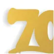 dekoracja na 70 urodziny topper papierowy sto lat zloty 17 cm
