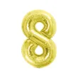 dekoracja na 8 18 80 85 urodziny balon foliowy cyfra 8 osiemnastka zloty ciemny duzy 33 dgt