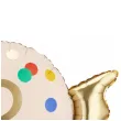dekoracja na 8 urodziny balon foliowy cukierek do girland kremowo zloty 30 shp