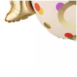 dekoracja na 8 urodziny balon foliowy cukierek do girland kremowo zloty 30 shp