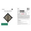 dekoracja na 80 urodziny balon foliowy glamour czarno zloty matowy do girland 20 sqr