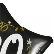 dekoracja na 80 urodziny balon foliowy gwiazda glamour czarny 18 str