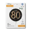 dekoracja na 80 urodziny balon foliowy liczba 80 gwiazdki czarny do girland glamour 18 rnd