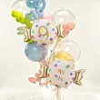 dekoracja na 9 urodziny balon foliowy cukierek do girland kremowo zloty 30 shp