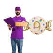 dekoracja na 9 urodziny balon foliowy cukierek do girland kremowo zloty 30 shp
