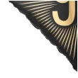 dekoracja na 90 urodziny balon foliowy glamour czarno zloty matowy do girland 20 sqr