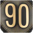 dekoracja na 90 urodziny balon foliowy glamour czarno zloty matowy do girland 20 sqr