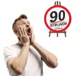 dekoracja na 90 urodziny kierowcy tablica powitalna traffic ostra jazda zaczyna sie po 90
