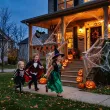 dekoracja na andrzejki sztuczna pajeczyna i 2 pajaki nylonowa halloween ozdoba biala 60 g