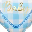 dekoracja na baby shower boy balon foliowy baby serce niebieski jasny 18 hrt